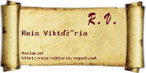 Reis Viktória névjegykártya